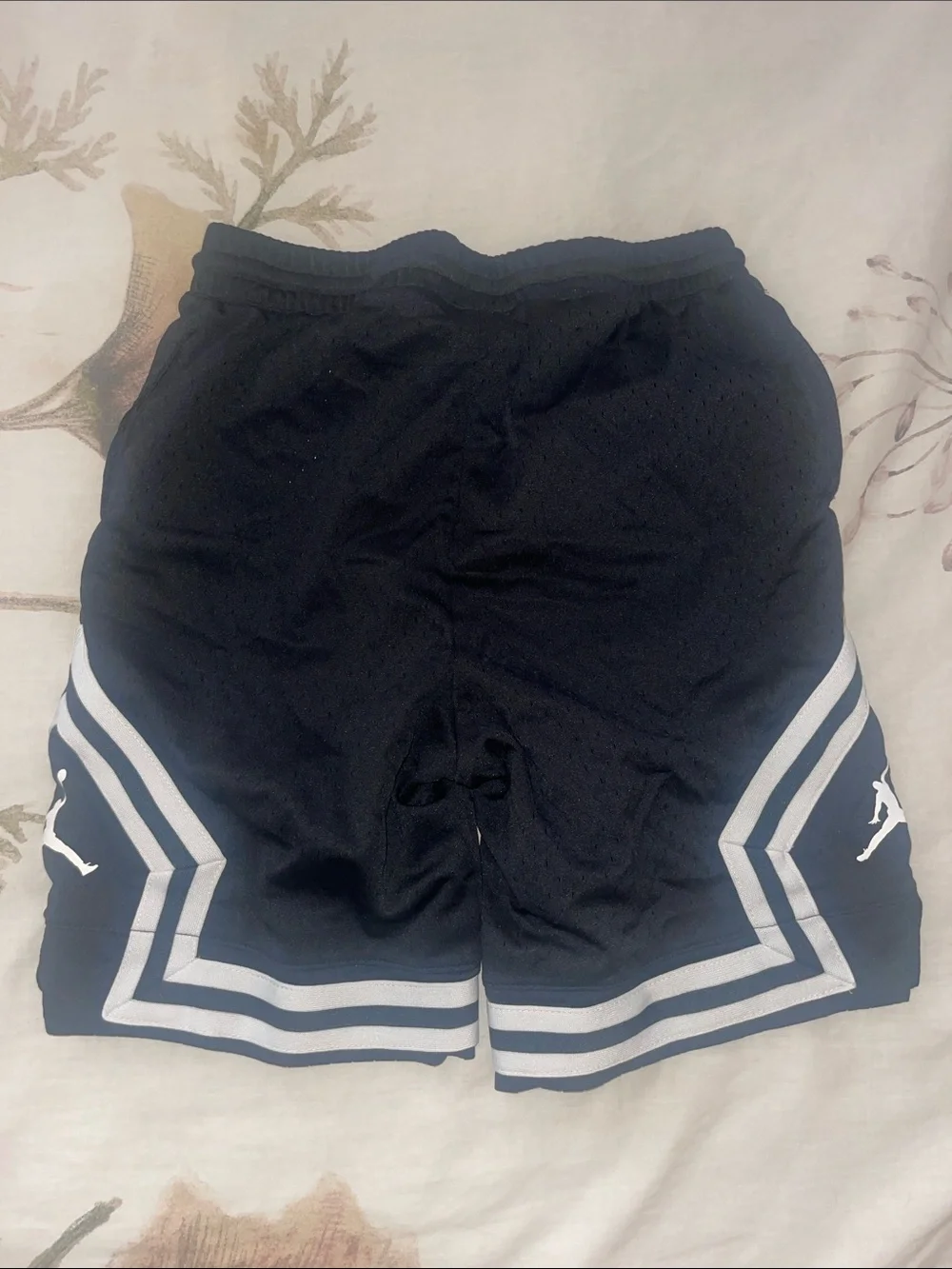 Jordan Black Shorts with White Jumpman and Stripe Detail